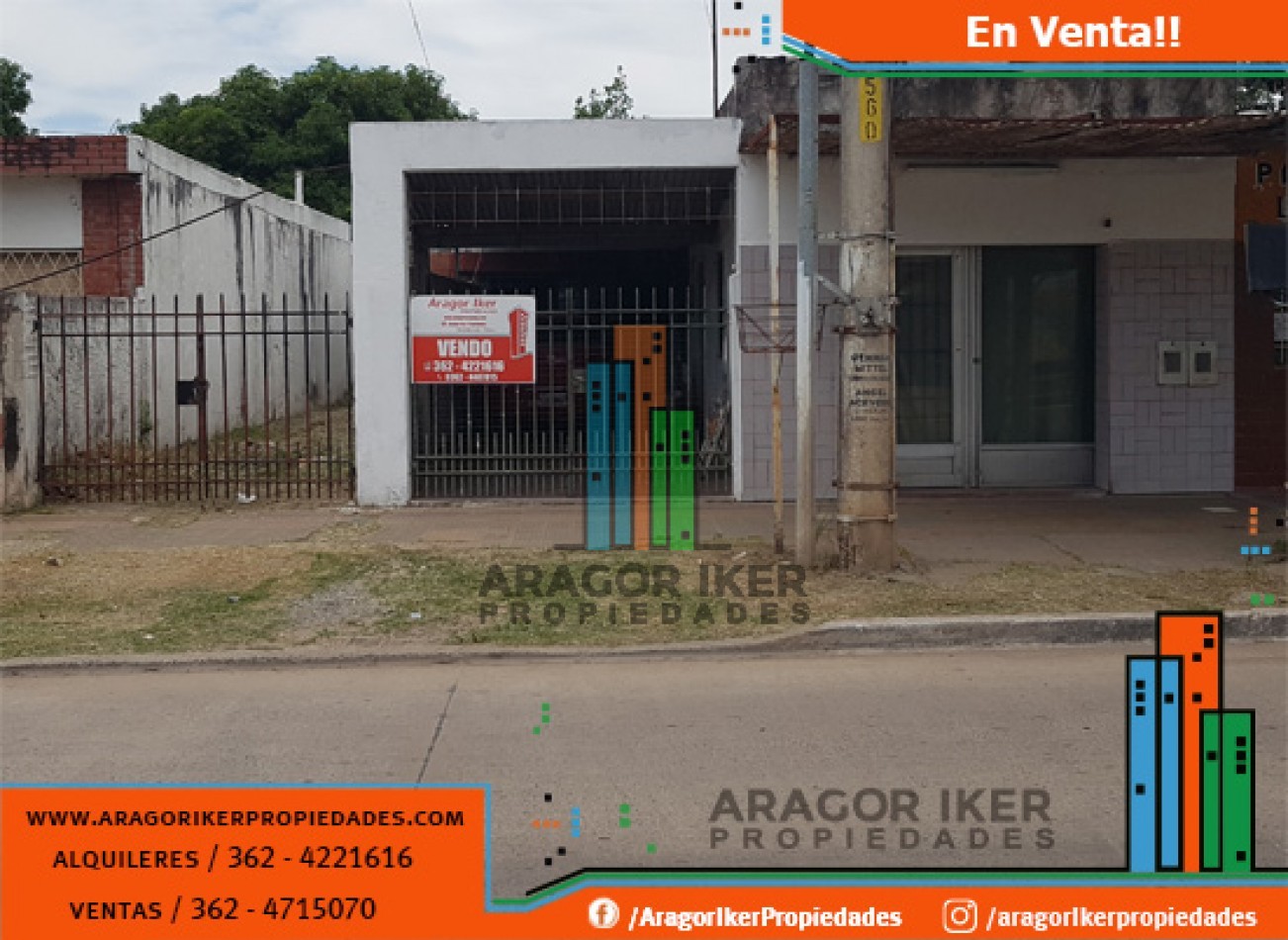 Terreno sobre Avenida Chaco con construccion a refaccionar